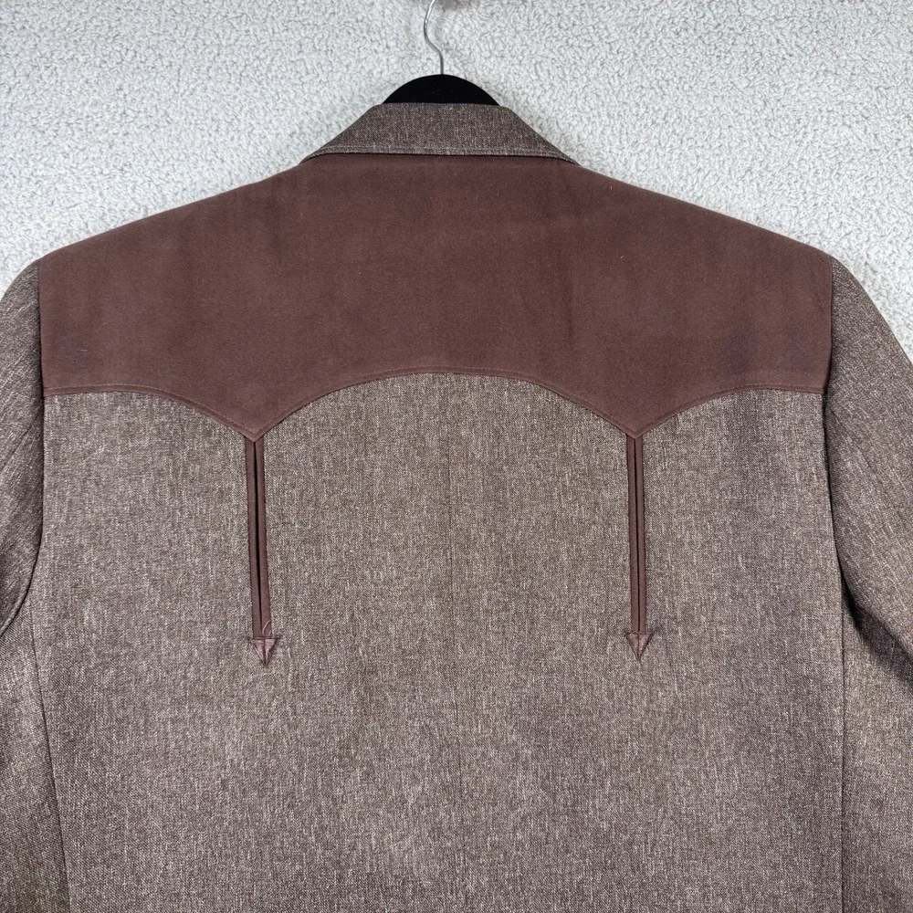 Circle S Texas Blazer Mens 48R Brown Blazer Sport Coat Yoke Rockabilly Western